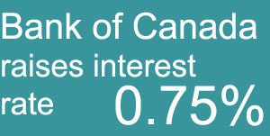 Bank Of Canada increases interest rate